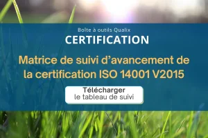 CTA matrice QUALIX -suivi d'avancement de l' ISO14001